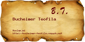 Bucheimer Teofila névjegykártya